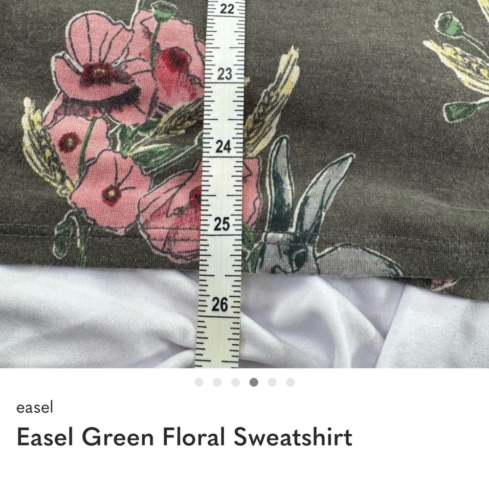 Easel Floral Print Top - Pink and Olive - Picture 3 of 6